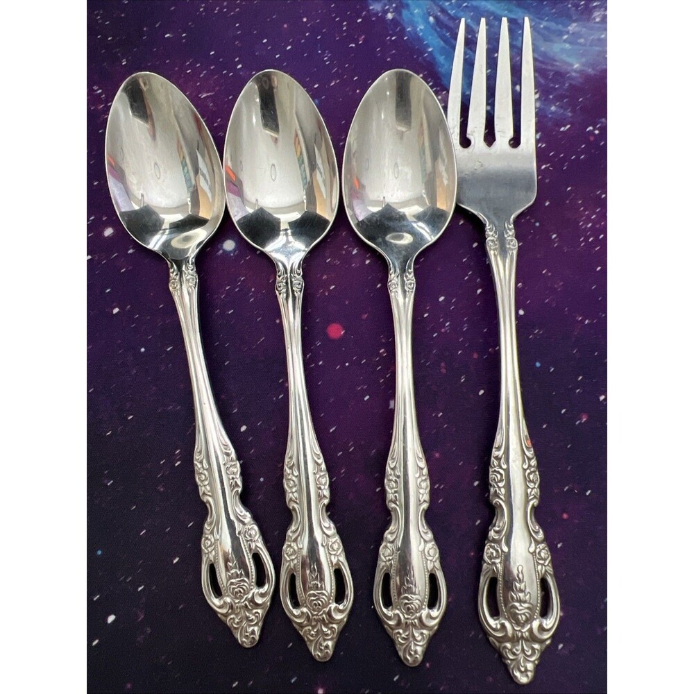 Oneida BRAHMS Salad Dessert Fork & 3 spoons Community Stainless Flatware